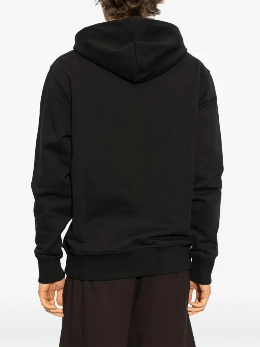 Versace Jeans Couture - Black Cotton Sweatshirt With Drawstring Hood - Größe L - schwarz – Bild 4