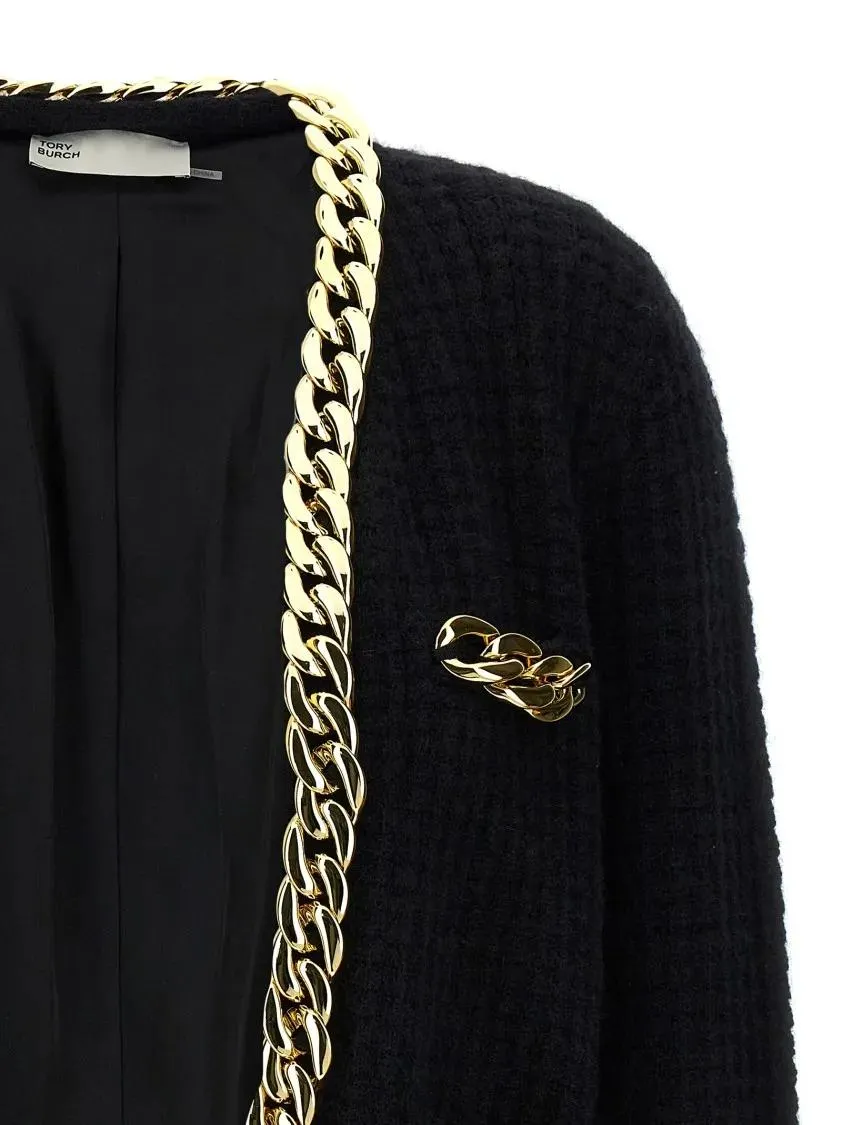Tory Burch - 'Kendra Chain' Blazer - Größe XS - schwarz – Bild 3