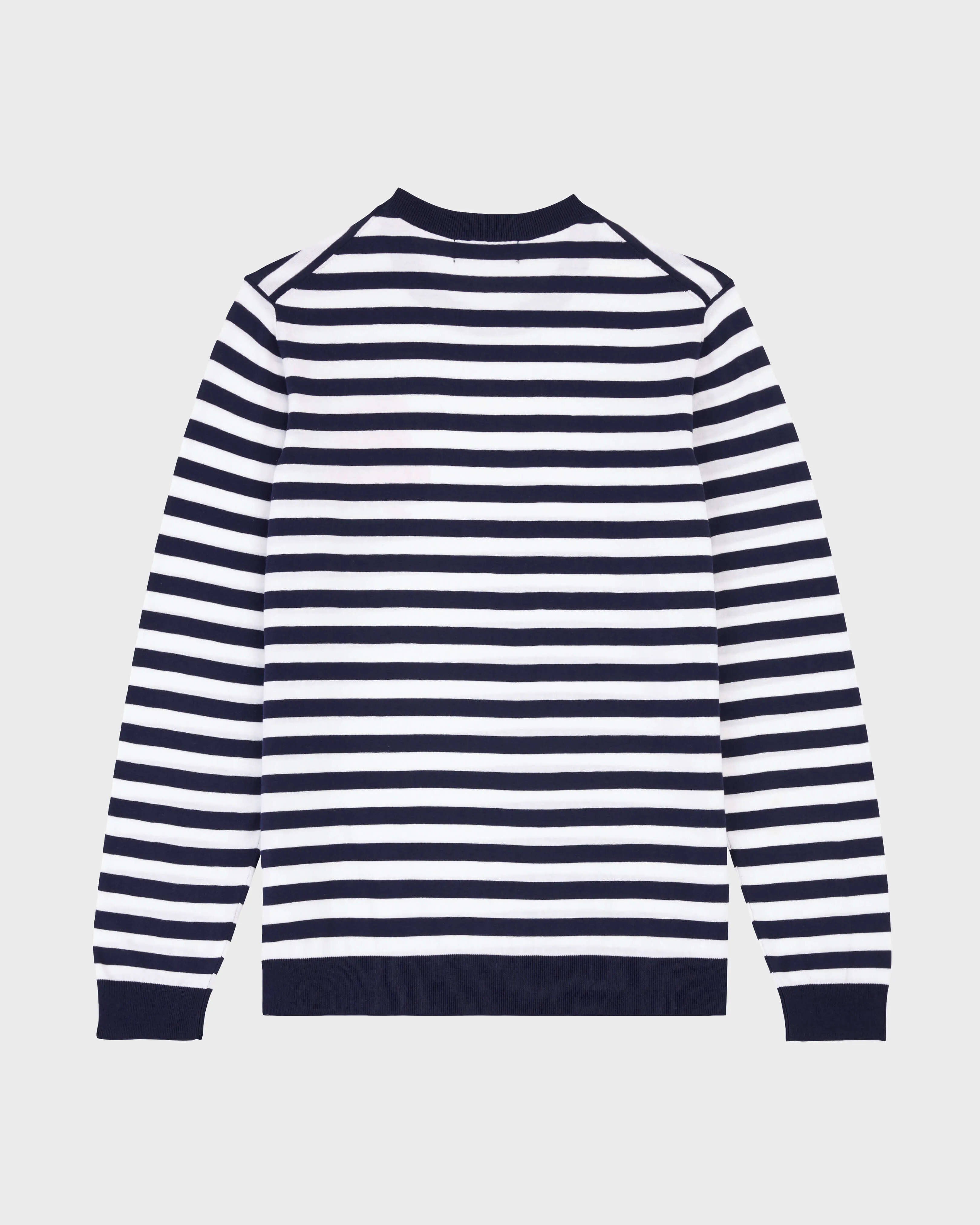 Vilebrequin - Gestreifter Baumwollpullover Mit Rundhalsausschnitt Für Herren - Pullover - Porcros - Blau - Größe XXL – Bild 2