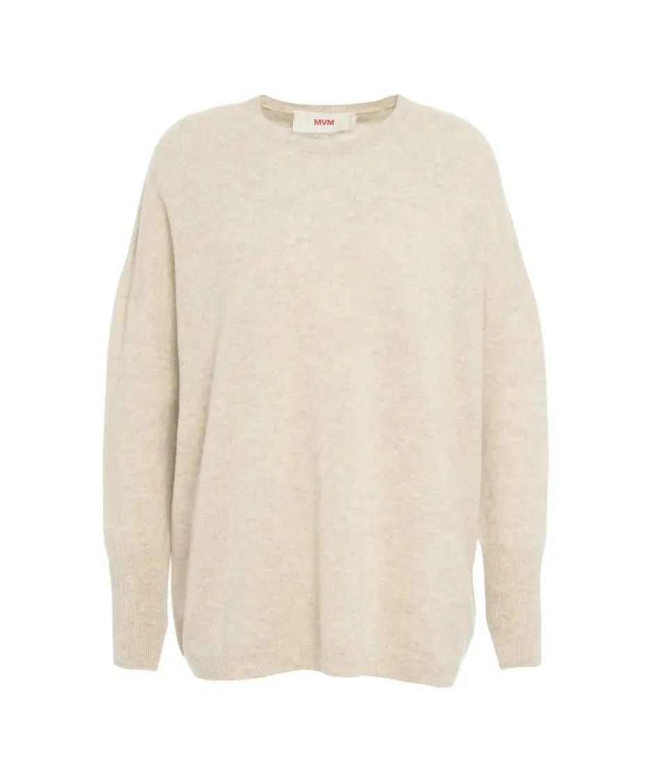 Mvm - Beige Oversized Wool Pullover - Größe 46 - beige Mvm - Beige Oversized Wool Pullover - Größe 46 - beige