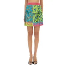 Versace Jeans Couture - Outline Baroque Mini Pleated Skirt - Größe 38 - beige Versace Jeans Couture - Outline Baroque Mini Pleated Skirt - Größe 38 - beige