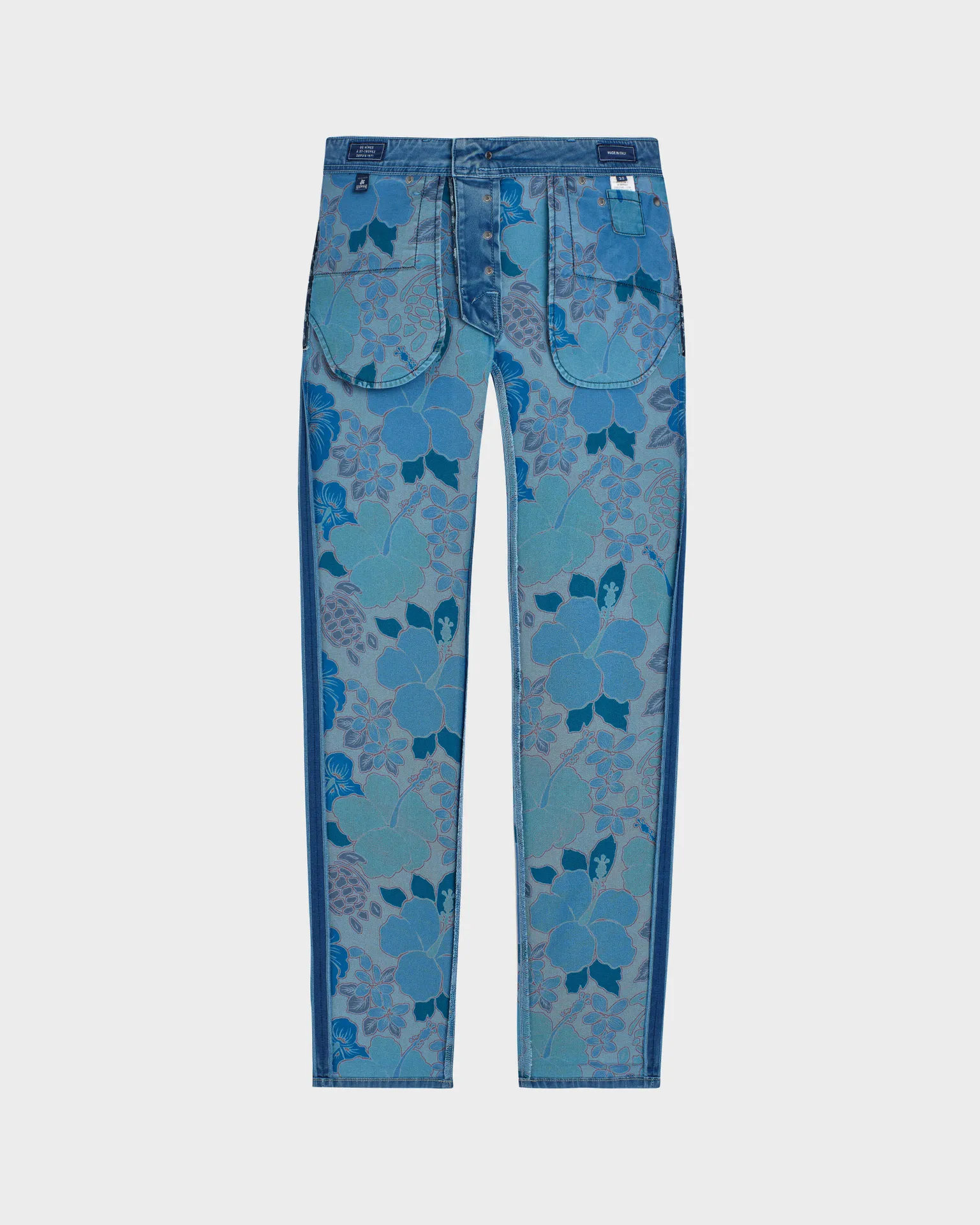 Vilebrequin - Tropical Turtles Denimhose Im 5-taschen-design Für Herren - Jeanshose - Gbetta18 - Blau - Größe 36 – Bild 3