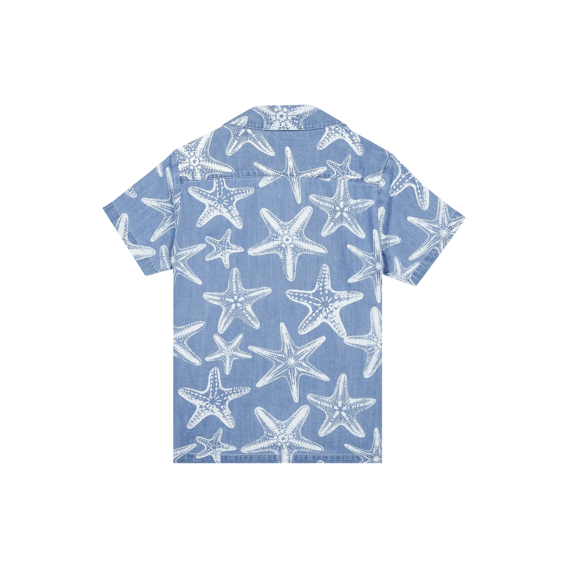 Vilebrequin Hemd Aus Leichtem Denim Mit Starfish-print Für Jungen - Gowling - Blau - Größe 2 – Bild 2