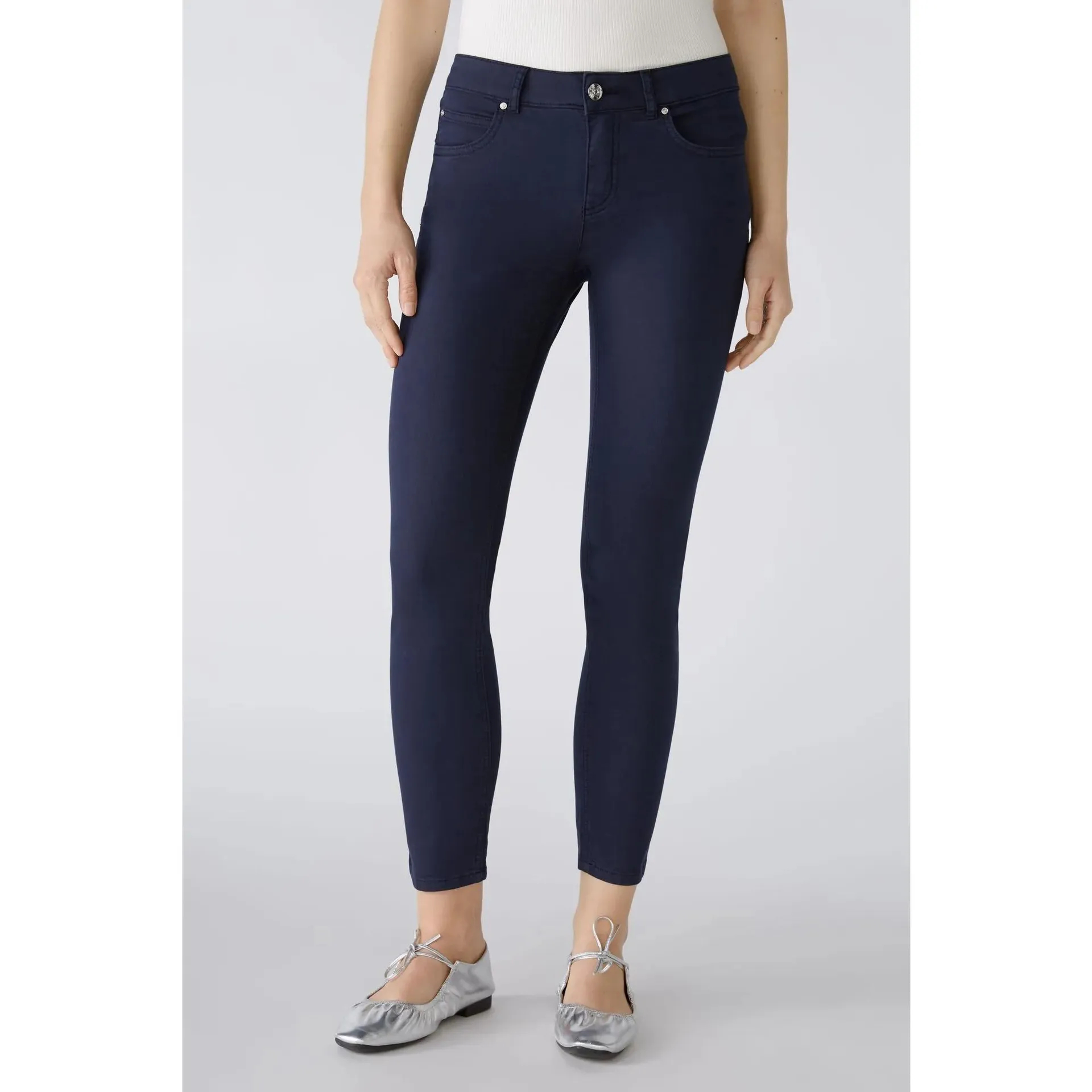 Oui - Jeggings BAXTOR cropped - Größe 46 - blau – Bild 2