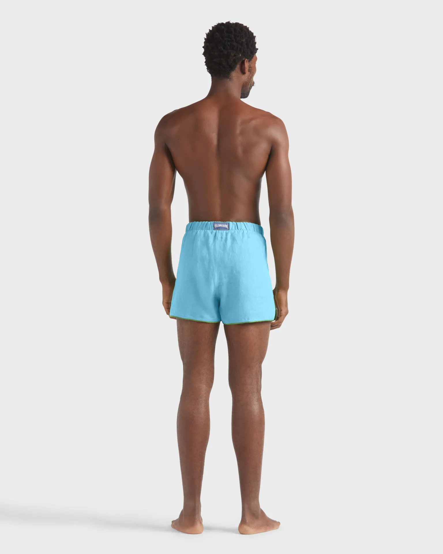 Vilebrequin - Solid Badeshorts Aus Leinen Für Herren - Bademode - Maurice - Blau - Größe XXL – Bild 4