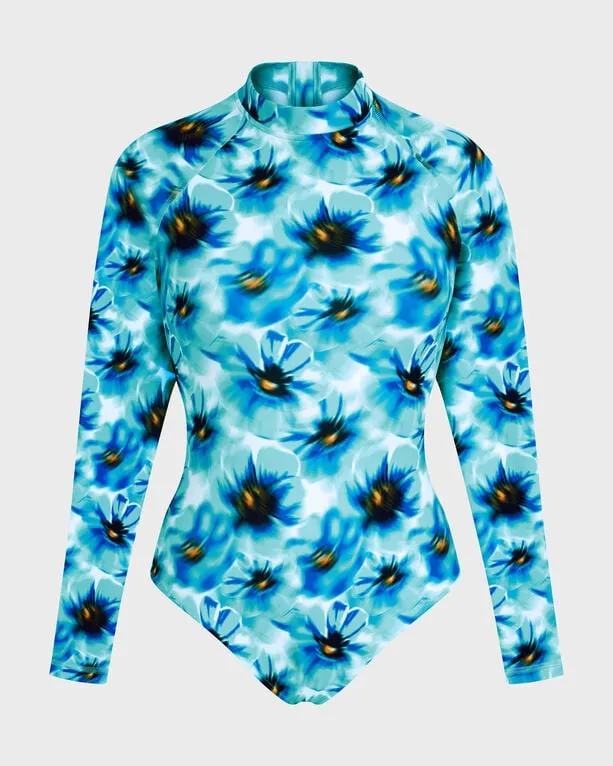 Vilebrequin - Einteiliger Poppies Rashguard Mit Uv-schutz Für Damen - Rashguard - Lexane - Blau - Größe XS Vilebrequin - Einteiliger Poppies Rashguard Mit Uv-schutz Für Damen - Rashguard - Lexane - Blau - Größe XS