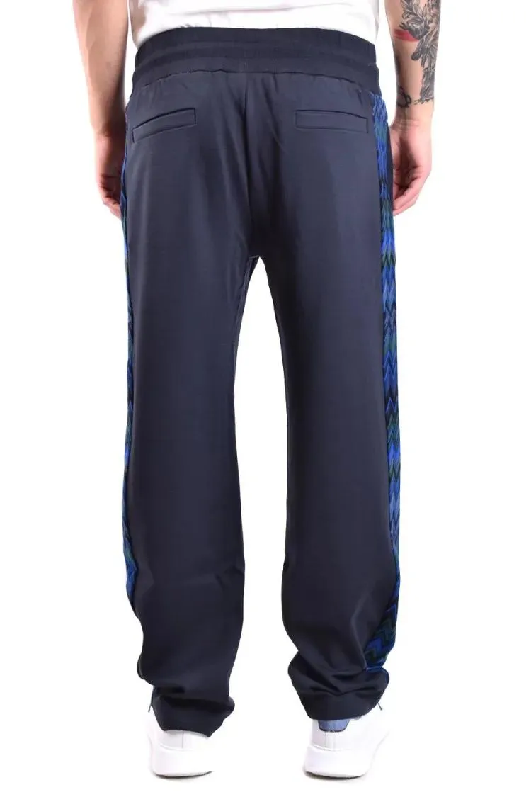 Missoni - Sky Blue Trousers With Zigzag Pattern - Größe M - schwarz – Bild 2