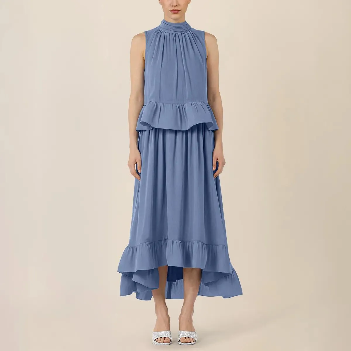 Apart - Rock mit Volant - Größe 40 - blau – Bild 4