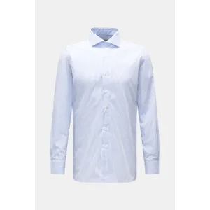 Borrelli - Herren - Business Hemd %27Nando%27 Haifisch-Kragen hellblau/weiß gestreift Borrelli - Herren - Business Hemd %27Nando%27 Haifisch-Kragen hellblau/weiß gestreift