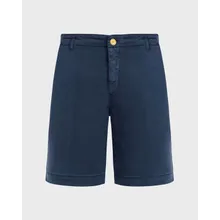Vilebrequin - Men Satin Cotton Bermuda Shorts Solid - Bermuda - Belin - Blau - Größe M Vilebrequin - Men Satin Cotton Bermuda Shorts Solid - Bermuda - Belin - Blau - Größe M