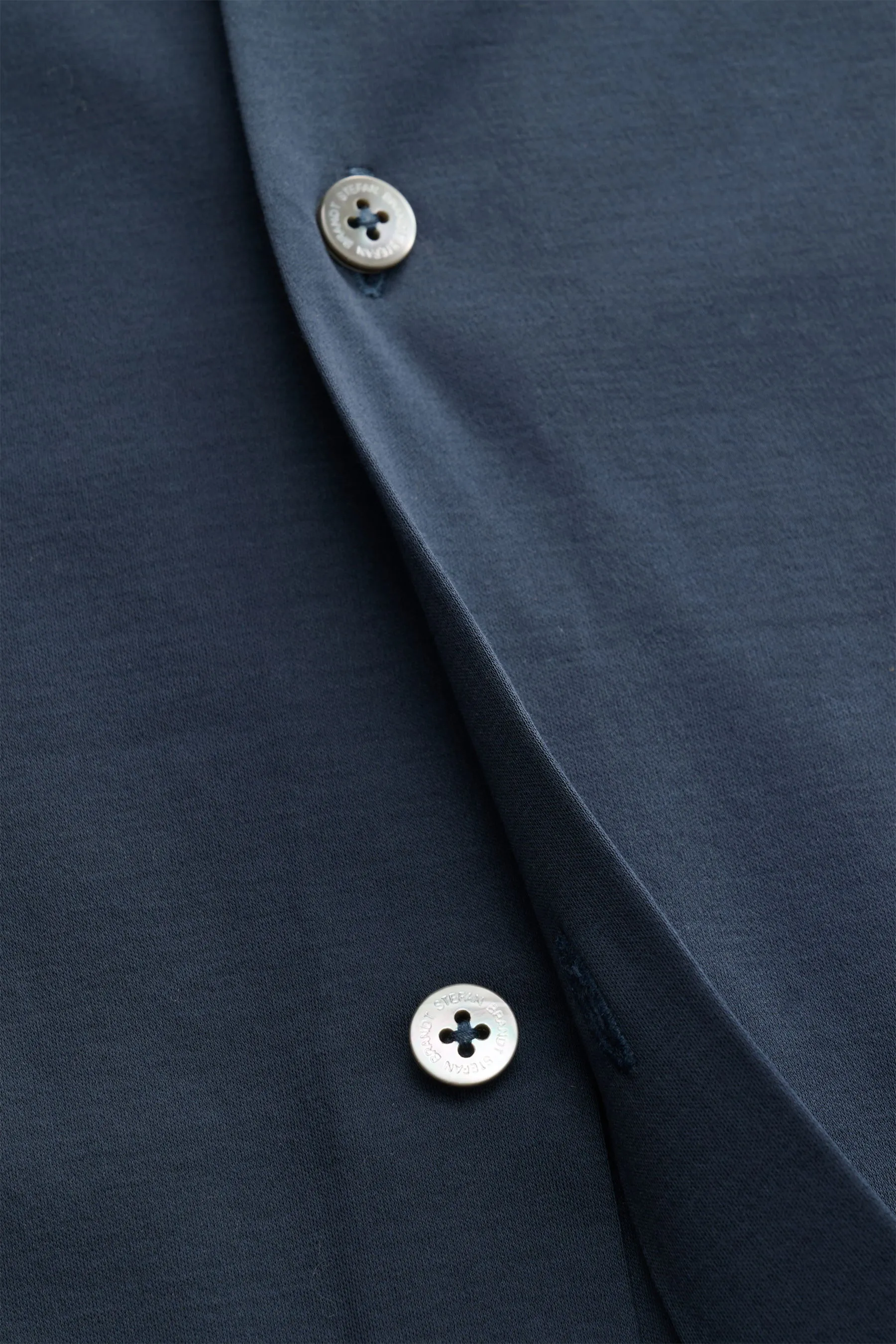 Stefan Brandt - Herren - Jersey-Hemd 'Otis' Haifisch-Kragen dunkelblau – Bild 4