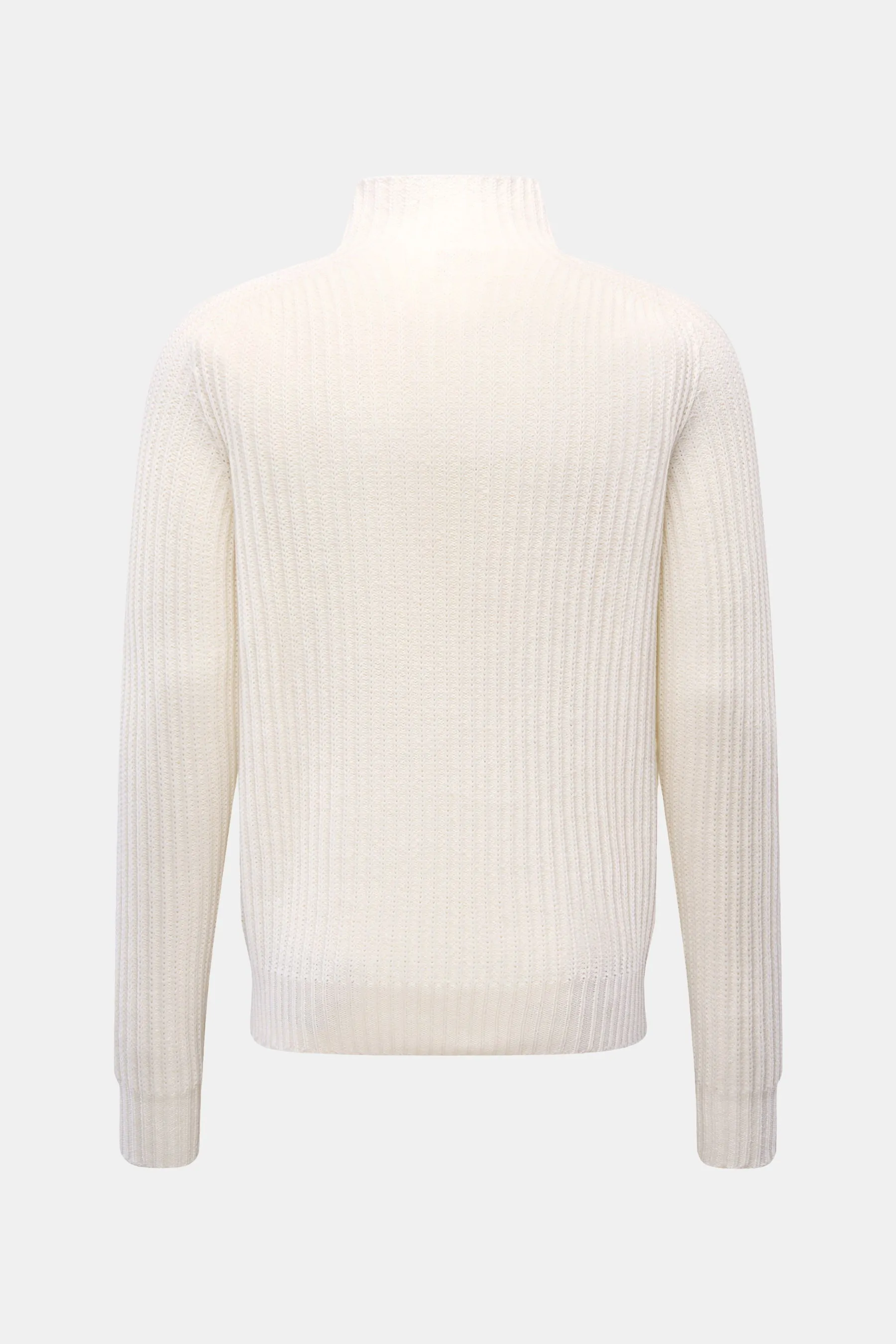 04651/ A trip in a bag - Herren - Mock Neck Pullover 'Foggy Mock' offwhite – Bild 3