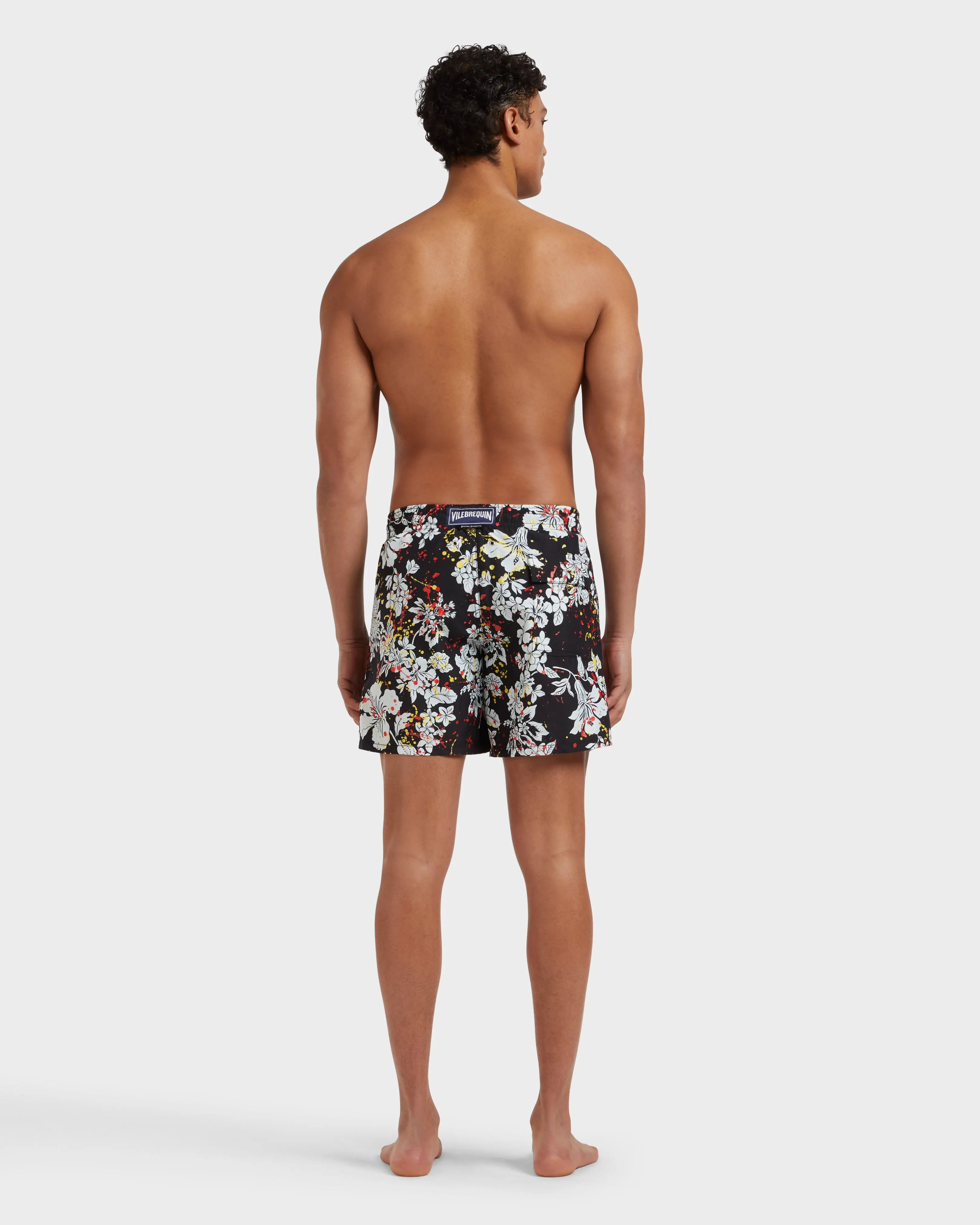 Vilebrequin - Men Swim Shorts Flower Splash - Vbq X Palm Angels - Bademode - Moorea - Schwarz - Größe L – Bild 4