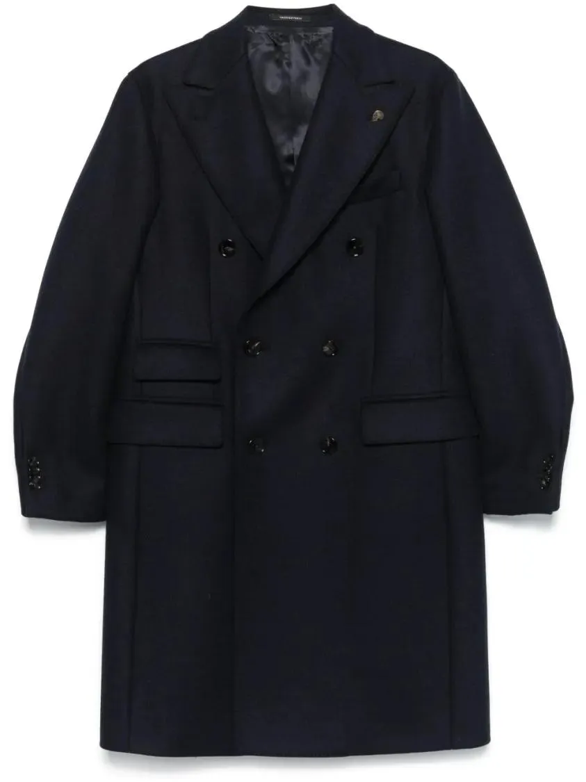 Gabriele Pasini - Midnight Blue Virgin Wool Double-Breasted Coat - Größe 48 - blau Gabriele Pasini - Midnight Blue Virgin Wool Double-Breasted Coat - Größe 48 - blau