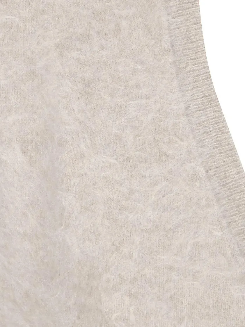 ABSOLUT CASHMERE - Sleeveless Cashmere Cardigan With V-Neckline - Größe M - weiß – Bild 2