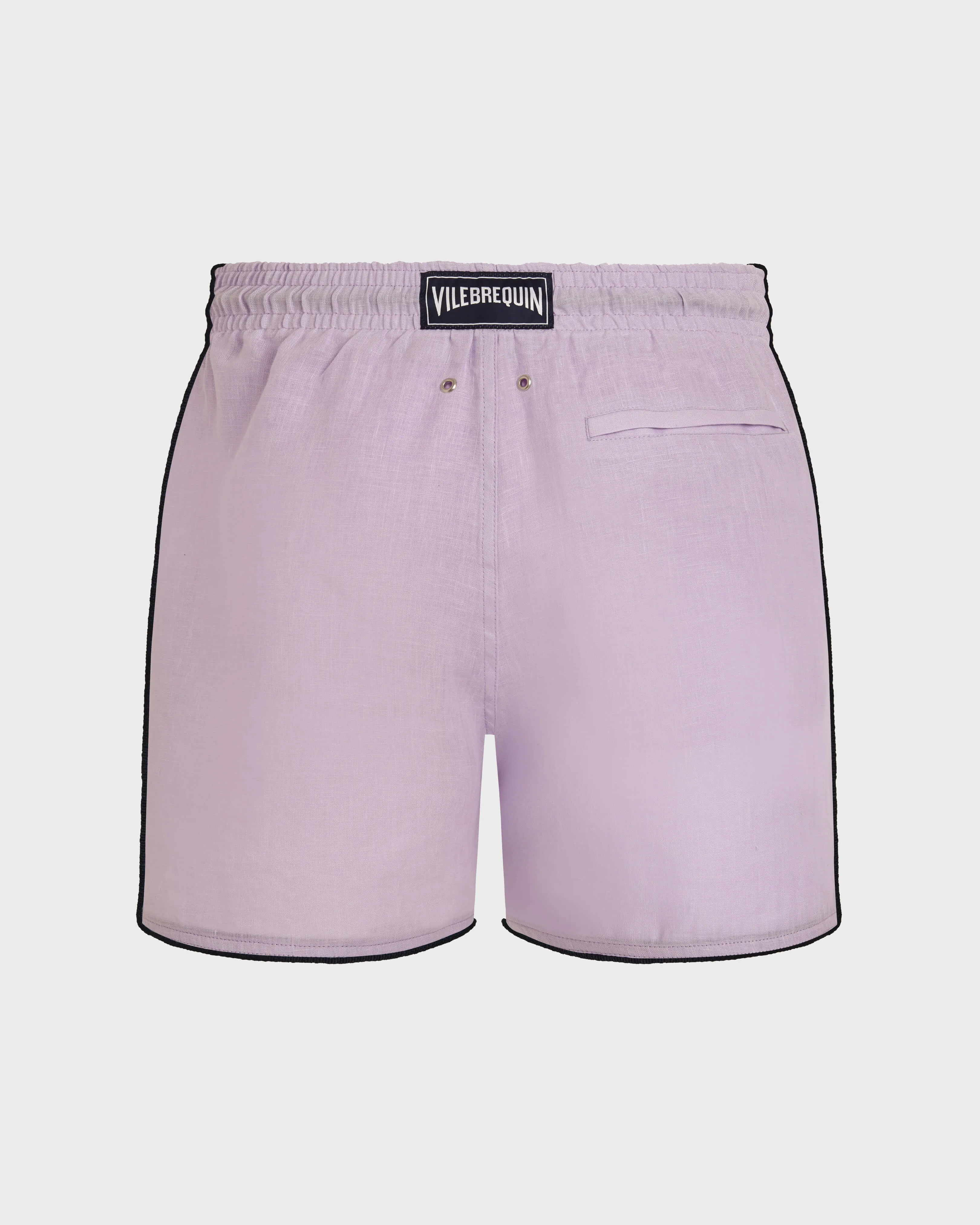 Vilebrequin - Solid Badeshorts Aus Leinen Für Herren - Bademode - Mallorca - Violett - Größe M – Bild 2