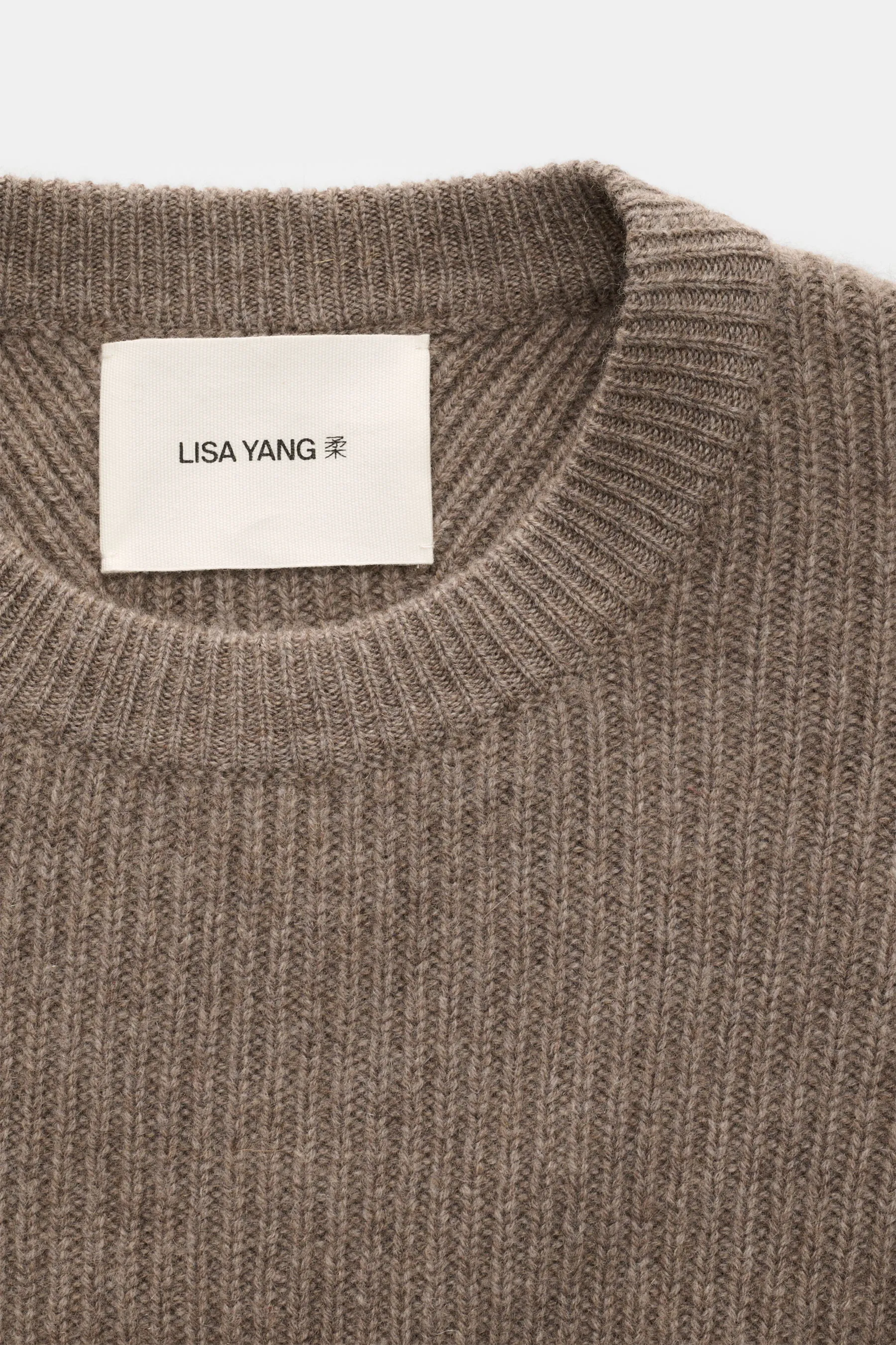 Lisa Yang - Herren - Cashmere Rundhalspullover 'William' taupe – Bild 2
