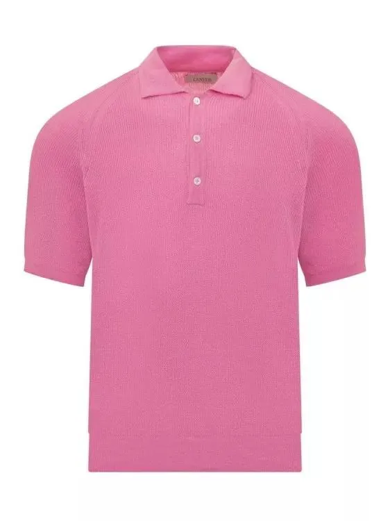 Laneus - Pink Cotton Polo Shirt - Größe 46 - pink Laneus - Pink Cotton Polo Shirt - Größe 46 - pink