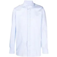 BORRELLI - Optical White Cotton Shirt With Spread Collar - Größe 39 - weiß BORRELLI - Optical White Cotton Shirt With Spread Collar - Größe 39 - weiß
