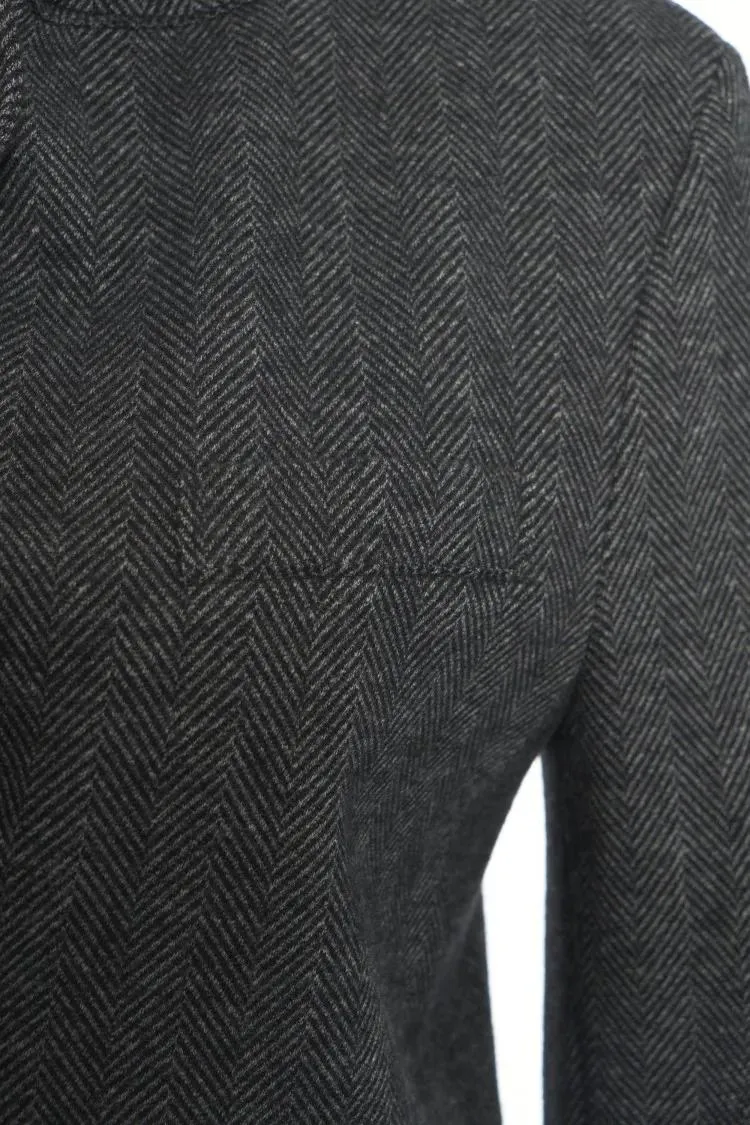 Harris Wharf - Tailored Houndstooth Blazer With Two-Button Closur - Größe 48 - grau – Bild 2