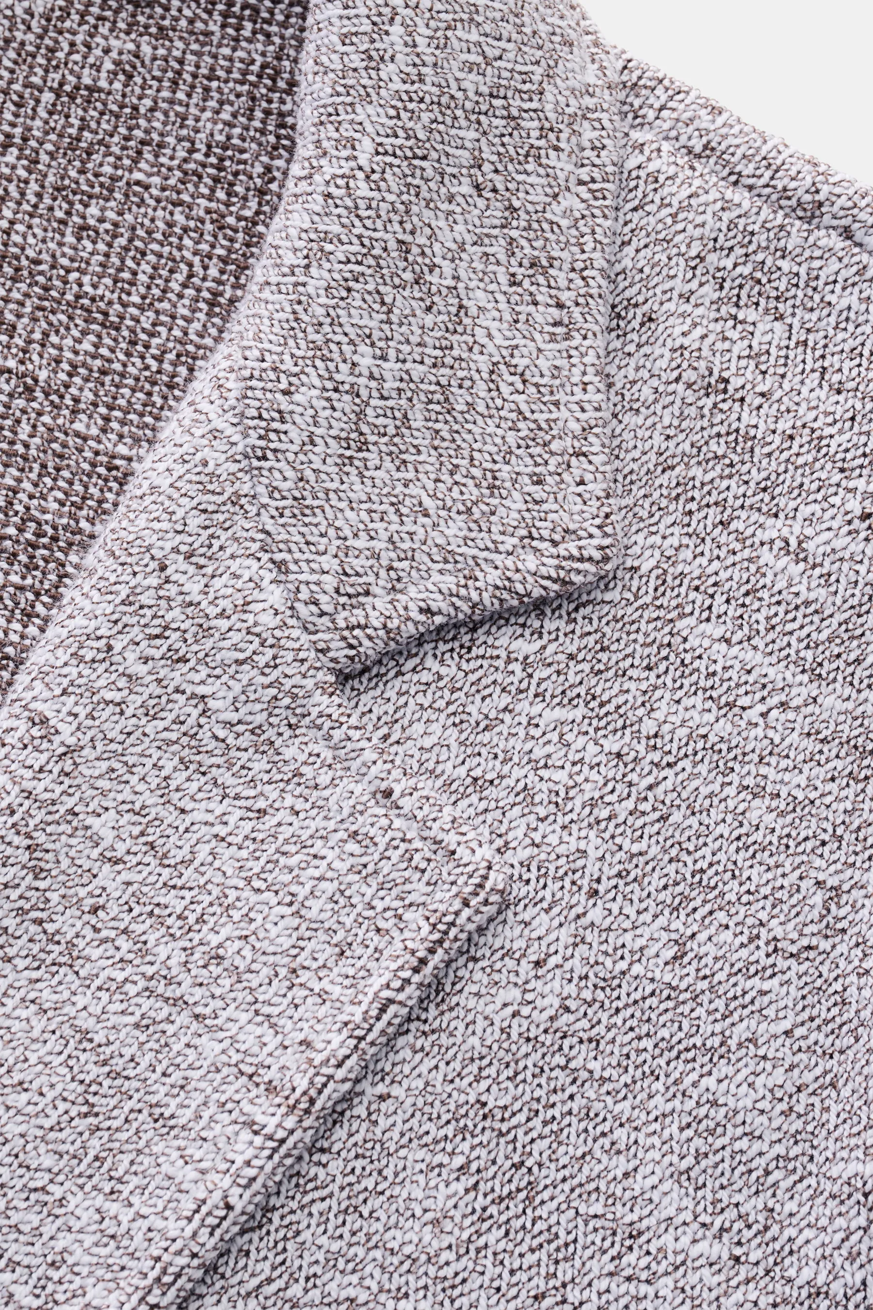 Maurizio Baldassari - Herren - Strickblazer braun/weiß meliert – Bild 5