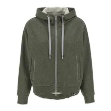 Peserico - Lurex Cotton Fleece Hoodie - Größe 46 - grün Peserico - Lurex Cotton Fleece Hoodie - Größe 46 - grün
