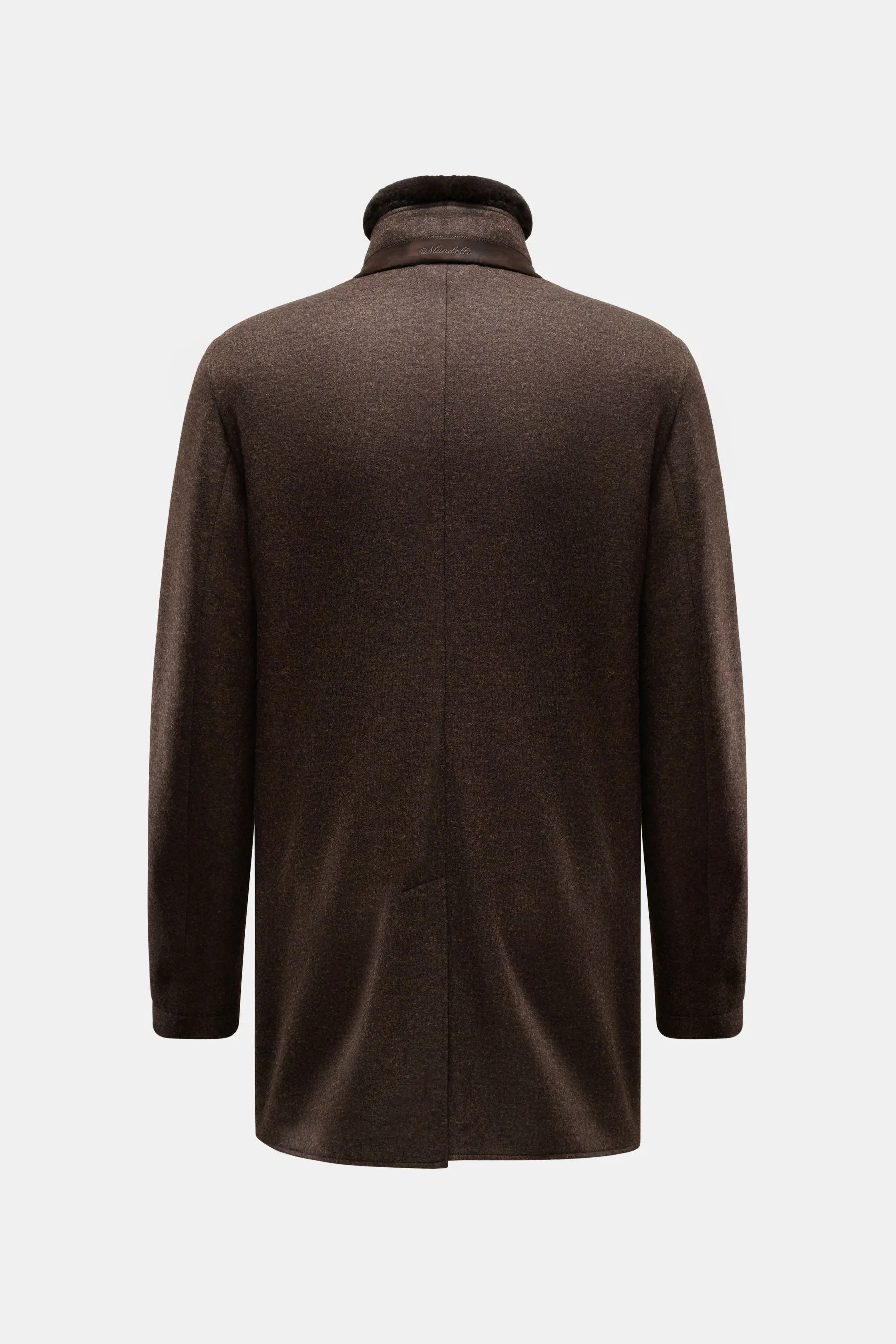 Mandelli - Herren - Cashmere Jacke dunkelbraun meliert – Bild 2