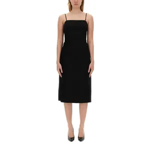 Theory - Fitted Black Midi Dress With Spaghetti Straps - Größe 4 - schwarz Theory - Fitted Black Midi Dress With Spaghetti Straps - Größe 4 - schwarz