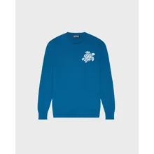 Vilebrequin - Turtle Rundhalspullover Aus Baumwolle Und Kaschmir Für Herren - Pullover - Rayol - Blau - Größe M Vilebrequin - Turtle Rundhalspullover Aus Baumwolle Und Kaschmir Für Herren - Pullover - Rayol - Blau - Größe M