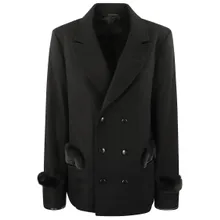 RANDOM IDENTITIES - Short Wool Coat - Größe 46 - schwarz RANDOM IDENTITIES - Short Wool Coat - Größe 46 - schwarz