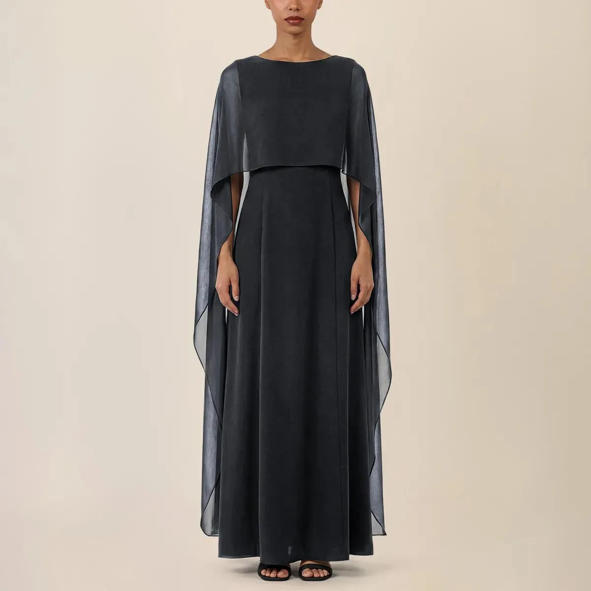 Apart - Kleid mit Cape - Größe 44 - schwarz – Bild 4