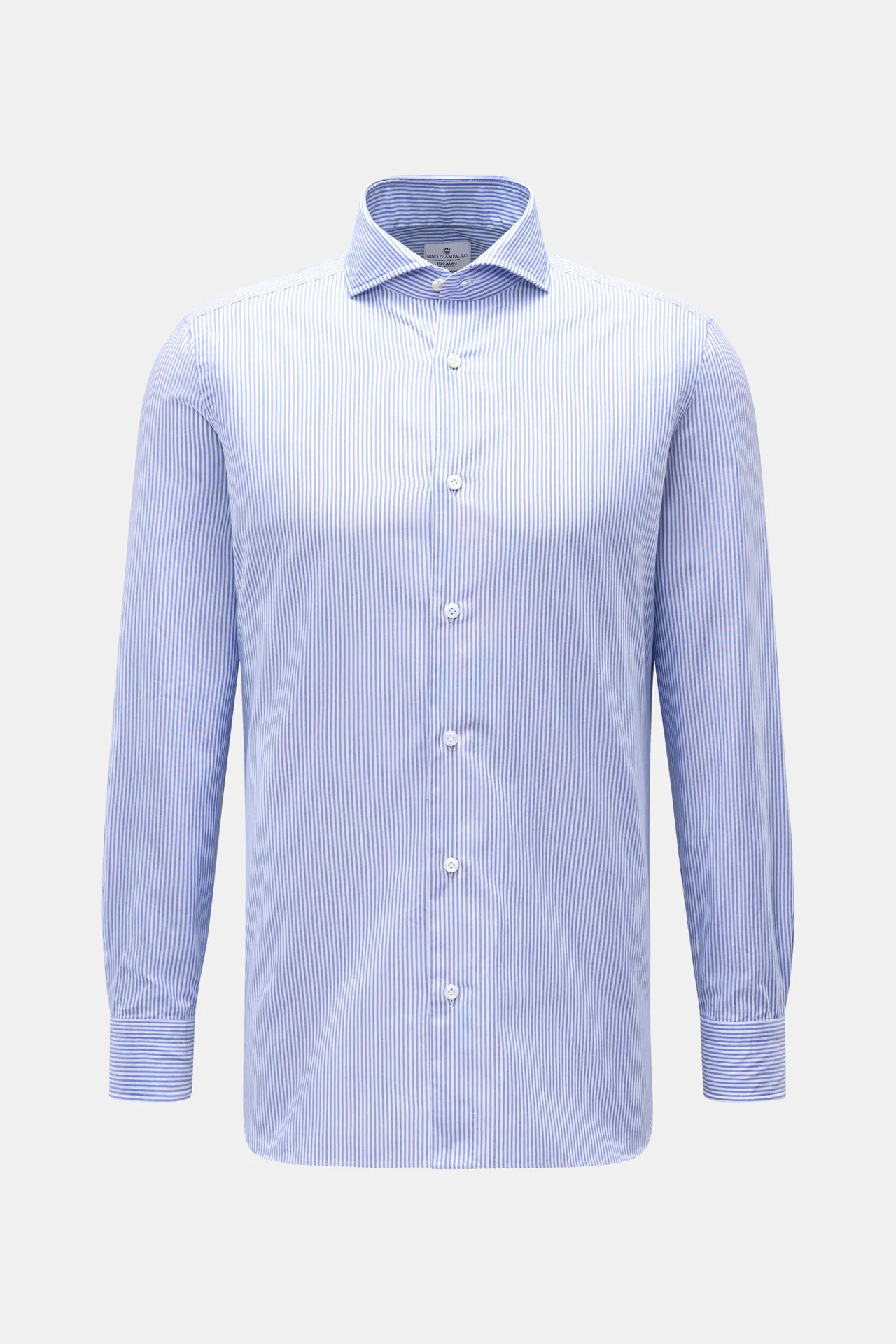 Giampaolo - Herren - Casual Hemd Haifisch-Kragen blau/weiß gestreift Giampaolo - Herren - Casual Hemd Haifisch-Kragen blau/weiß gestreift