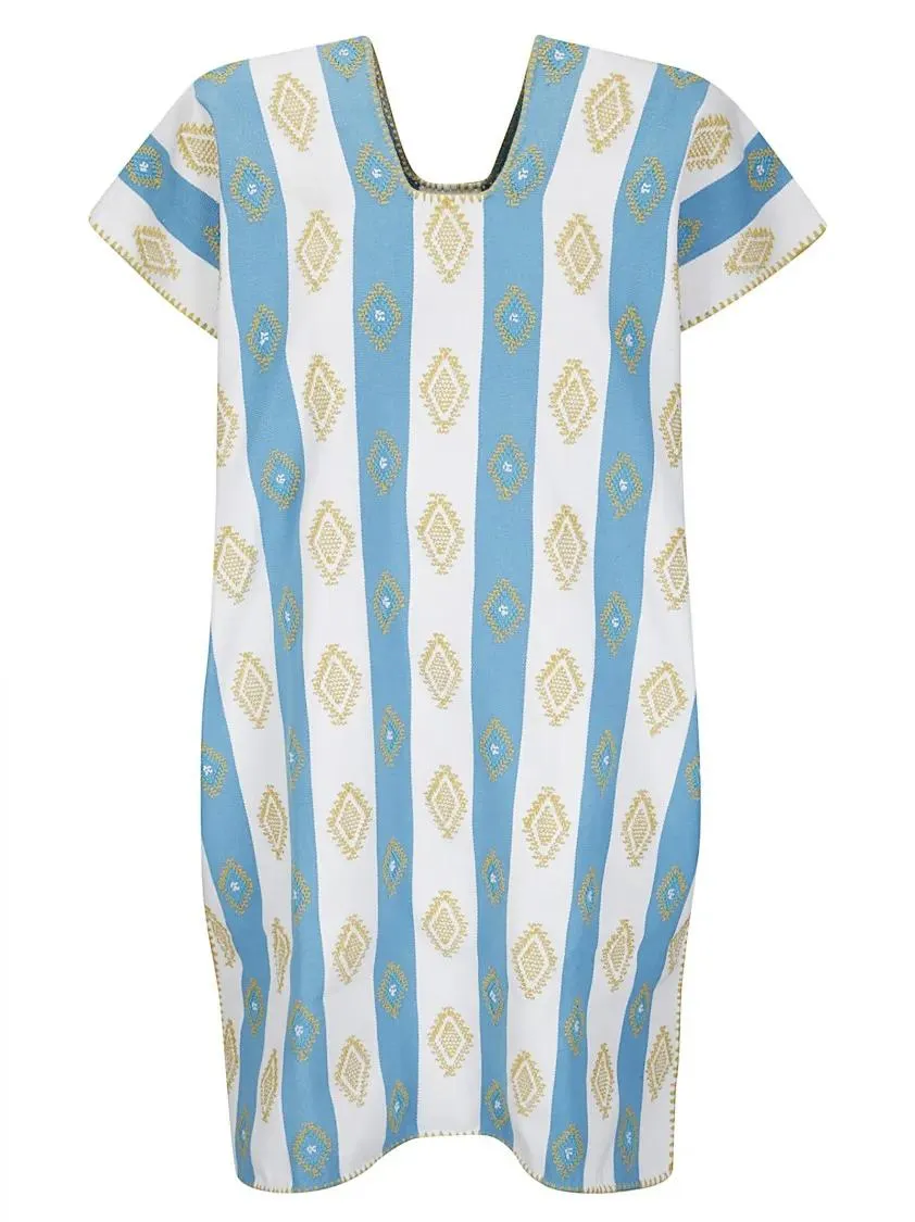 Tandem - Handmade Cotton Kaftan With Intricate Embroidery - Größe ONE SIZE - bunt Tandem - Handmade Cotton Kaftan With Intricate Embroidery - Größe ONE SIZE - bunt