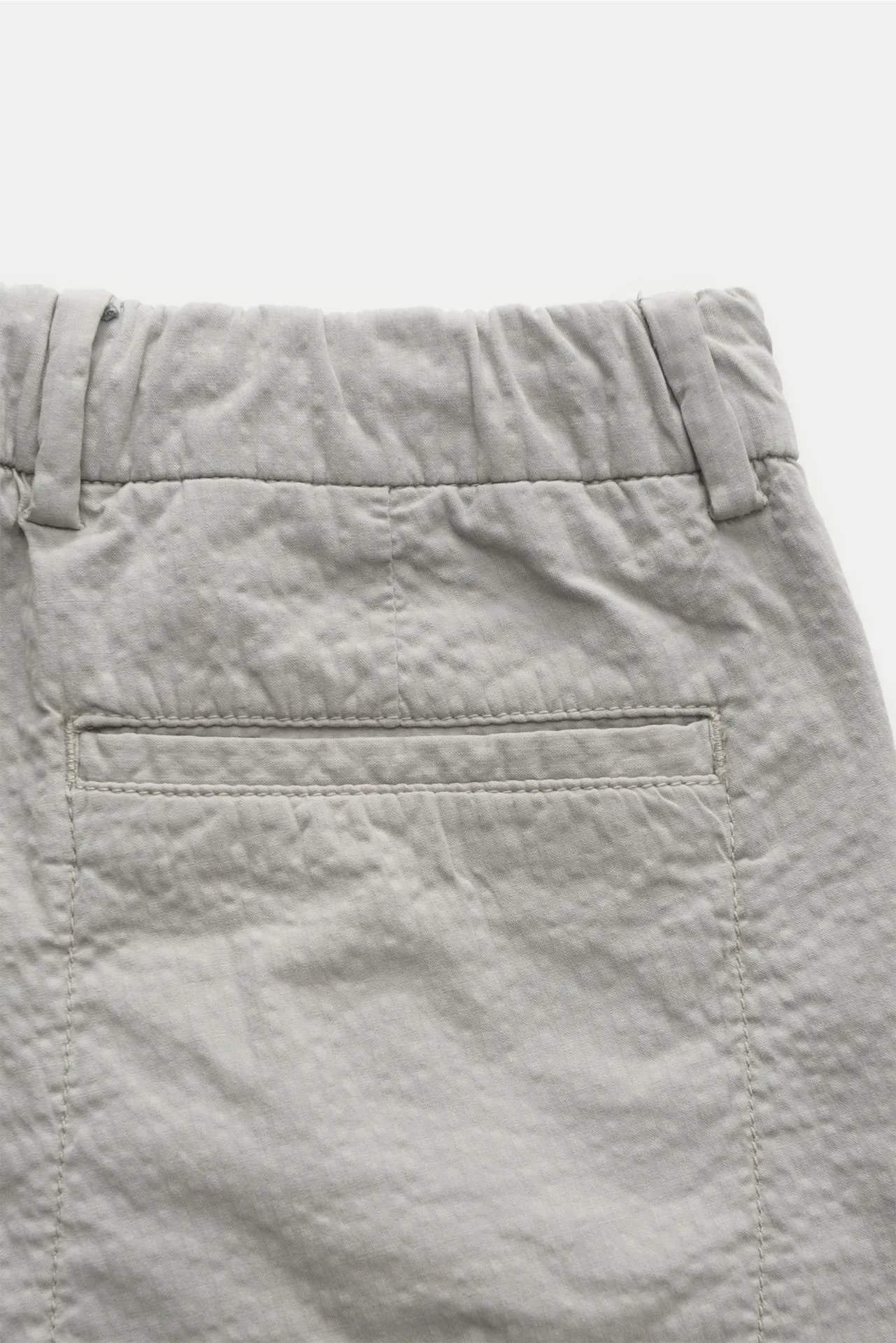 04651/ A trip in a bag - Herren - Seersucker-Bermudas grau – Bild 3