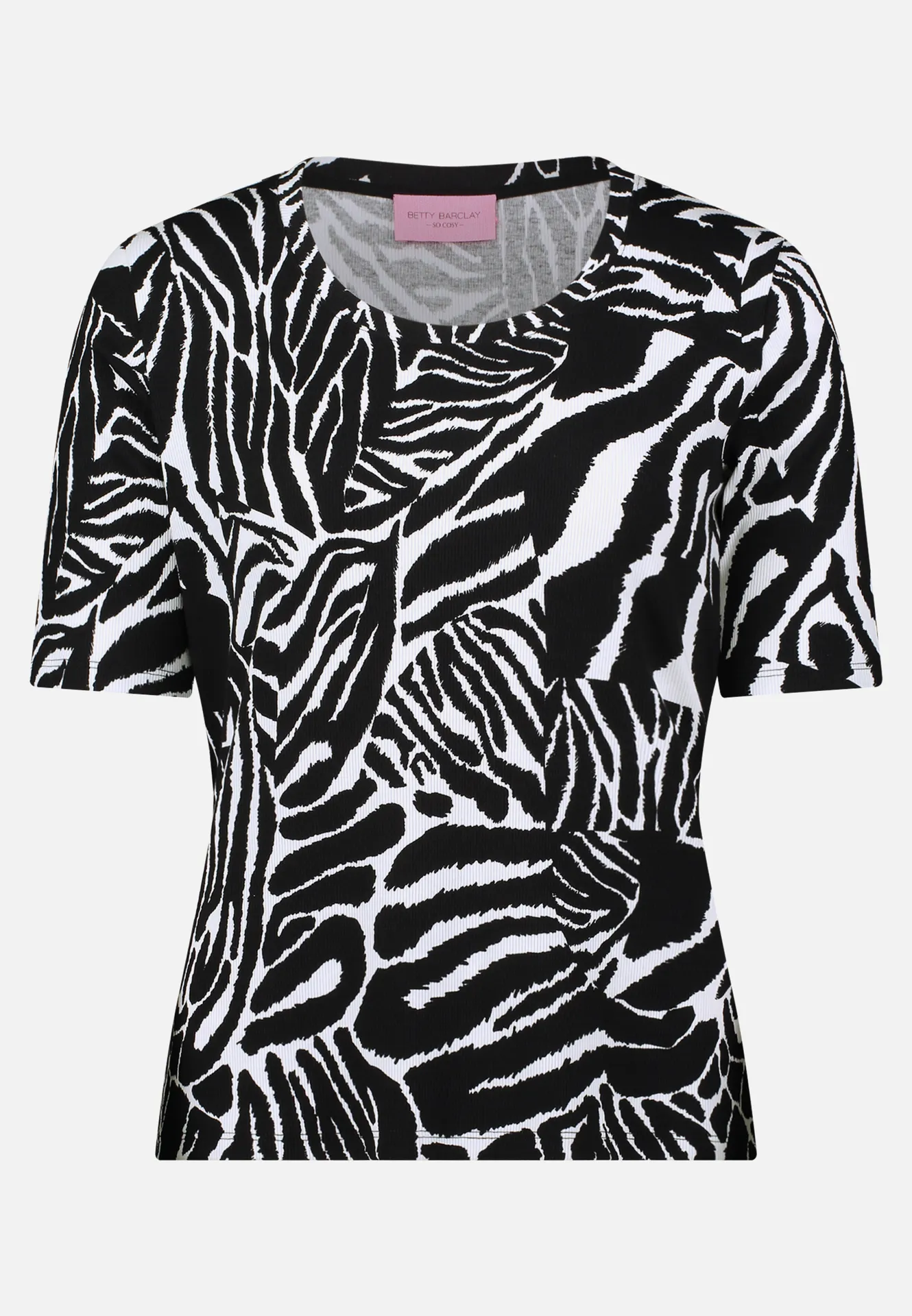 Basic Shirt mit Rippenstruktur – Bild 3