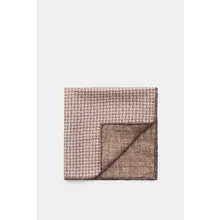 Brunello Cucinelli - Herren - Seiden-Einstecktuch braun/off-white gemustert Brunello Cucinelli - Herren - Seiden-Einstecktuch braun/off-white gemustert