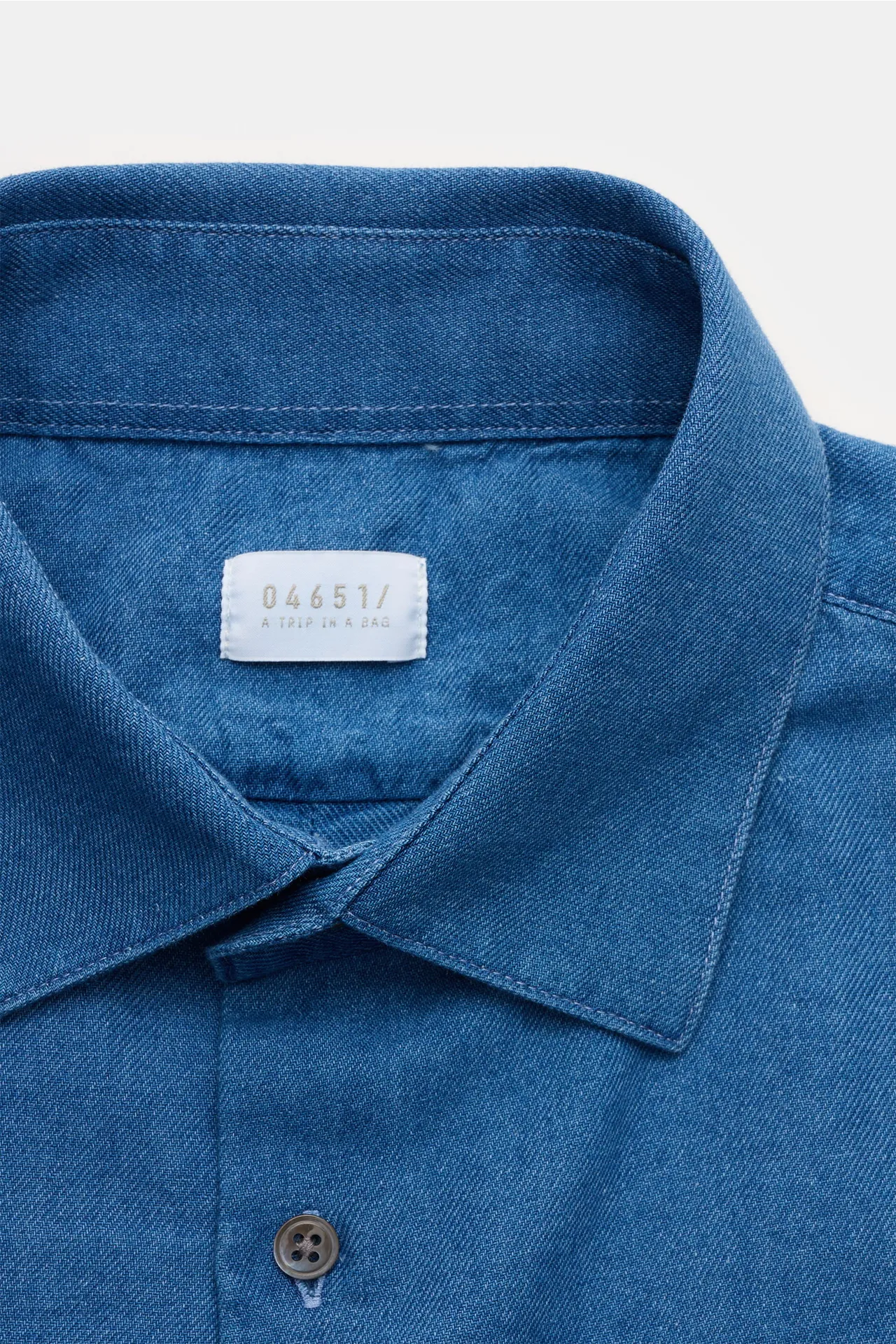 04651/ A trip in a bag - Herren - Casual Hemd Kent-Kragen dunkelblau – Bild 2