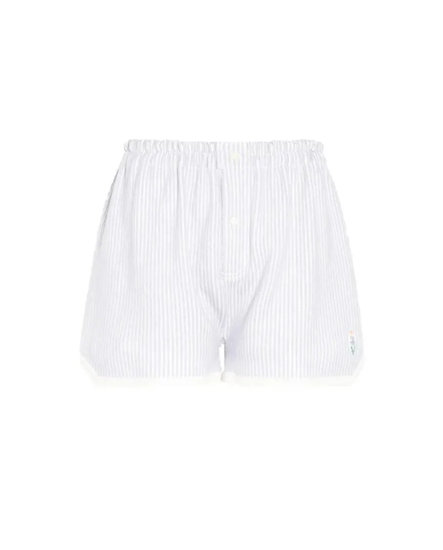 Barrie - Relaxed Fit Striped Shorts With Drawstring Waist - Größe M - weiß Barrie - Relaxed Fit Striped Shorts With Drawstring Waist - Größe M - weiß