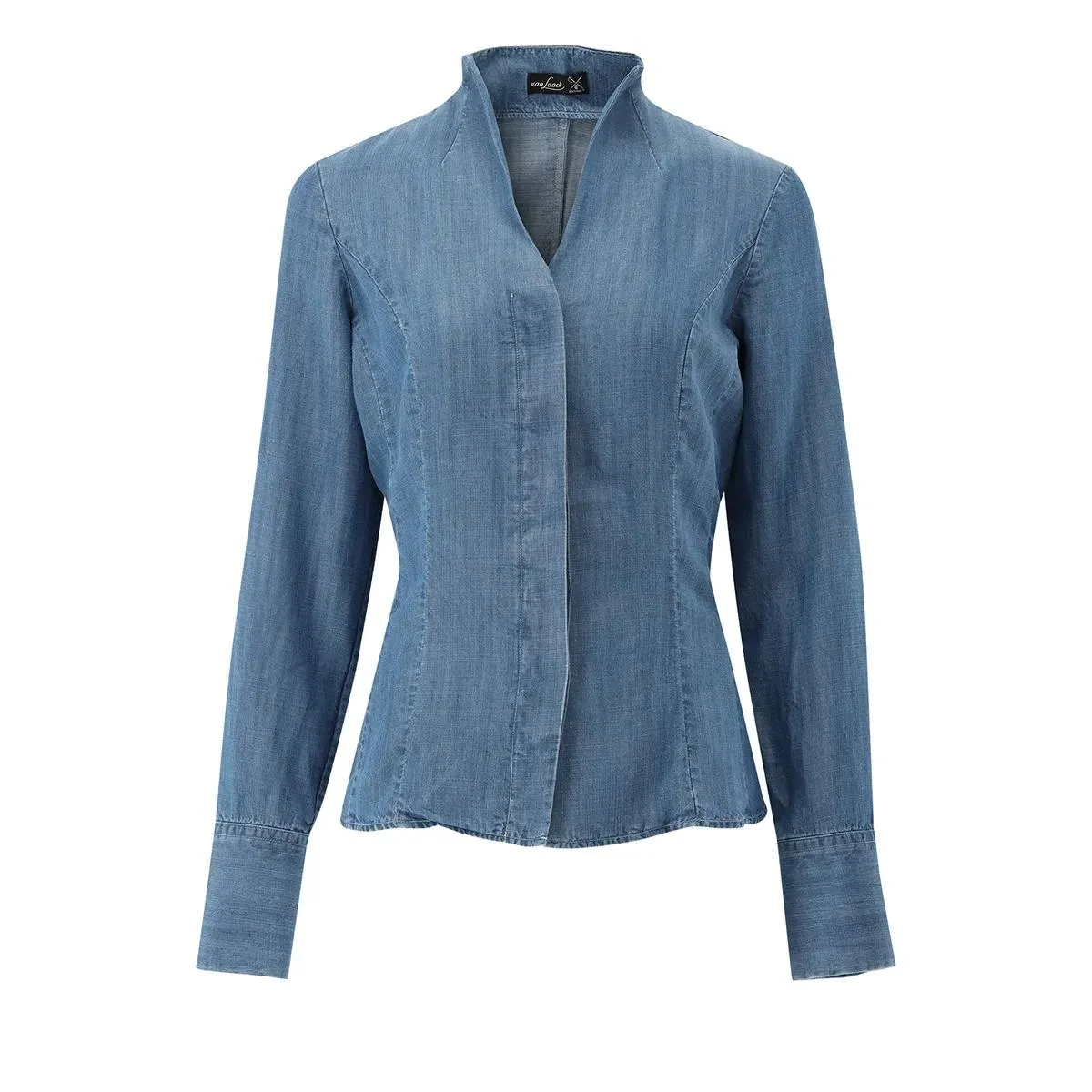 VAN LAACK - Bluse Modern Fit Dessiniert - Größe 36 - blau VAN LAACK - Bluse Modern Fit Dessiniert - Größe 36 - blau