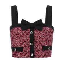 Alessandra Rich - Wool Blend Tweed Top With Micro-Sequin Embroidery - Größe 44 - pink Alessandra Rich - Wool Blend Tweed Top With Micro-Sequin Embroidery - Größe 44 - pink