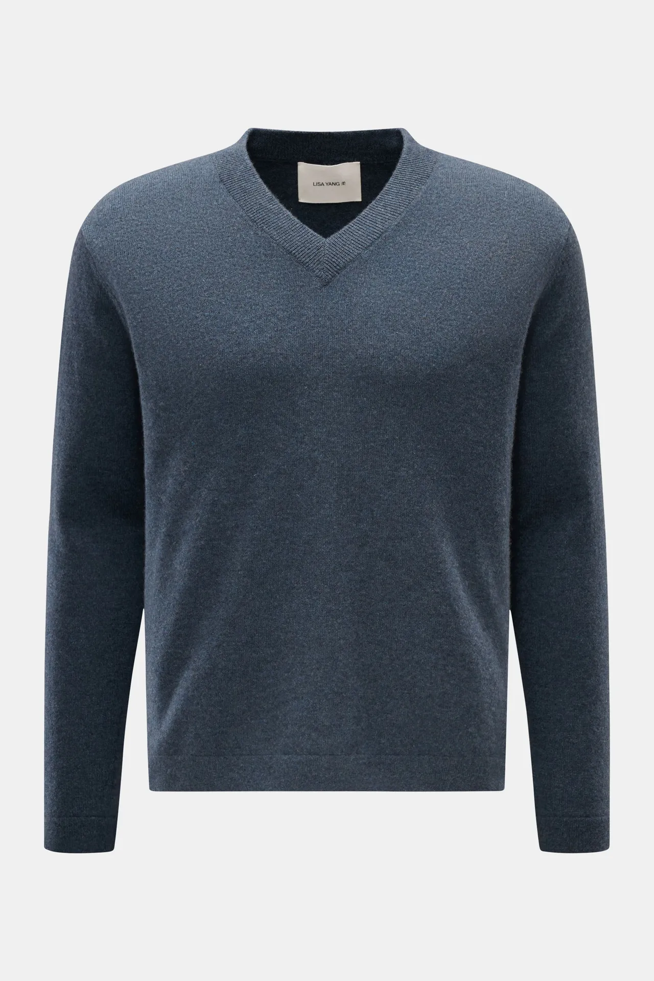 Lisa Yang - Herren - Cashmere V-Neck-Pullover %27Clayton%27 graublau Lisa Yang - Herren - Cashmere V-Neck-Pullover %27Clayton%27 graublau