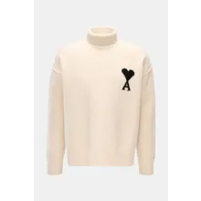 Ami Paris - Herren - Rollkragenpullover creme Ami Paris - Herren - Rollkragenpullover creme
