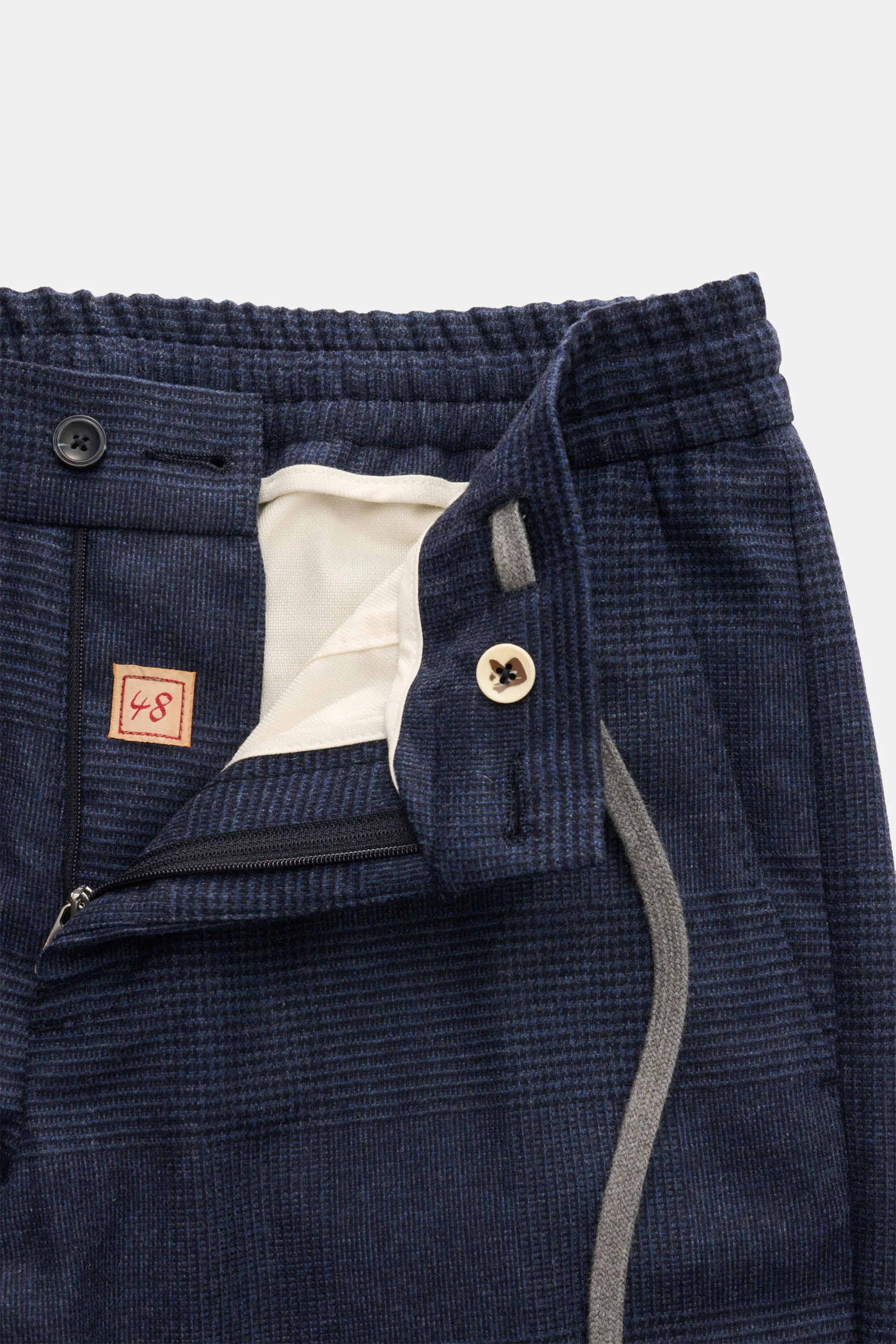 Marco Pescarolo - Herren - Jogpants 'Caracciolo' navy/schwarz kariert – Bild 4