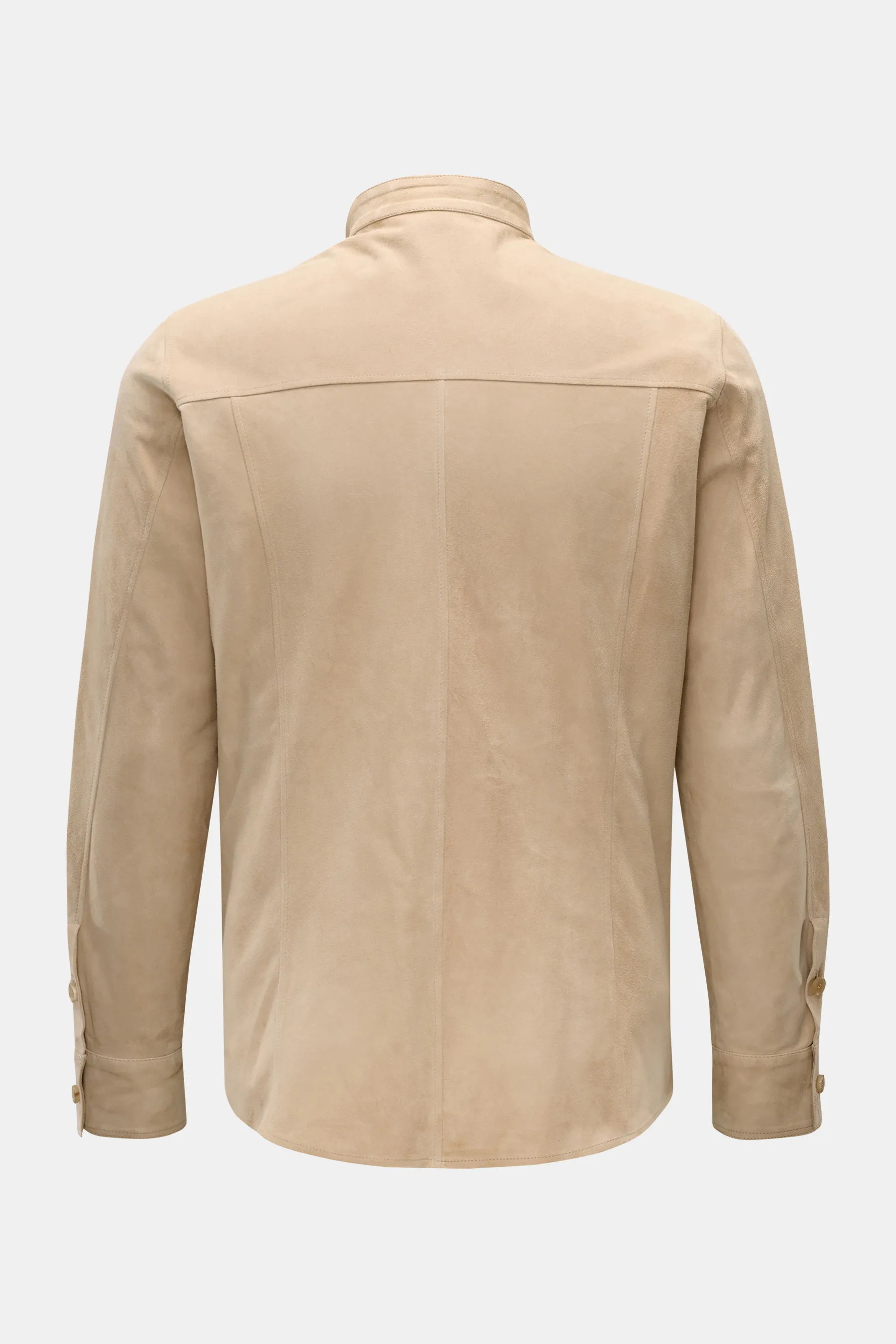 Rifugio - Herren - Veloursleder-Overshirt beige – Bild 2