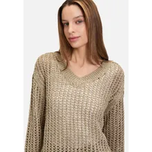 Lochstrick-Pullover mit Pailletten Lochstrick-Pullover mit Pailletten
