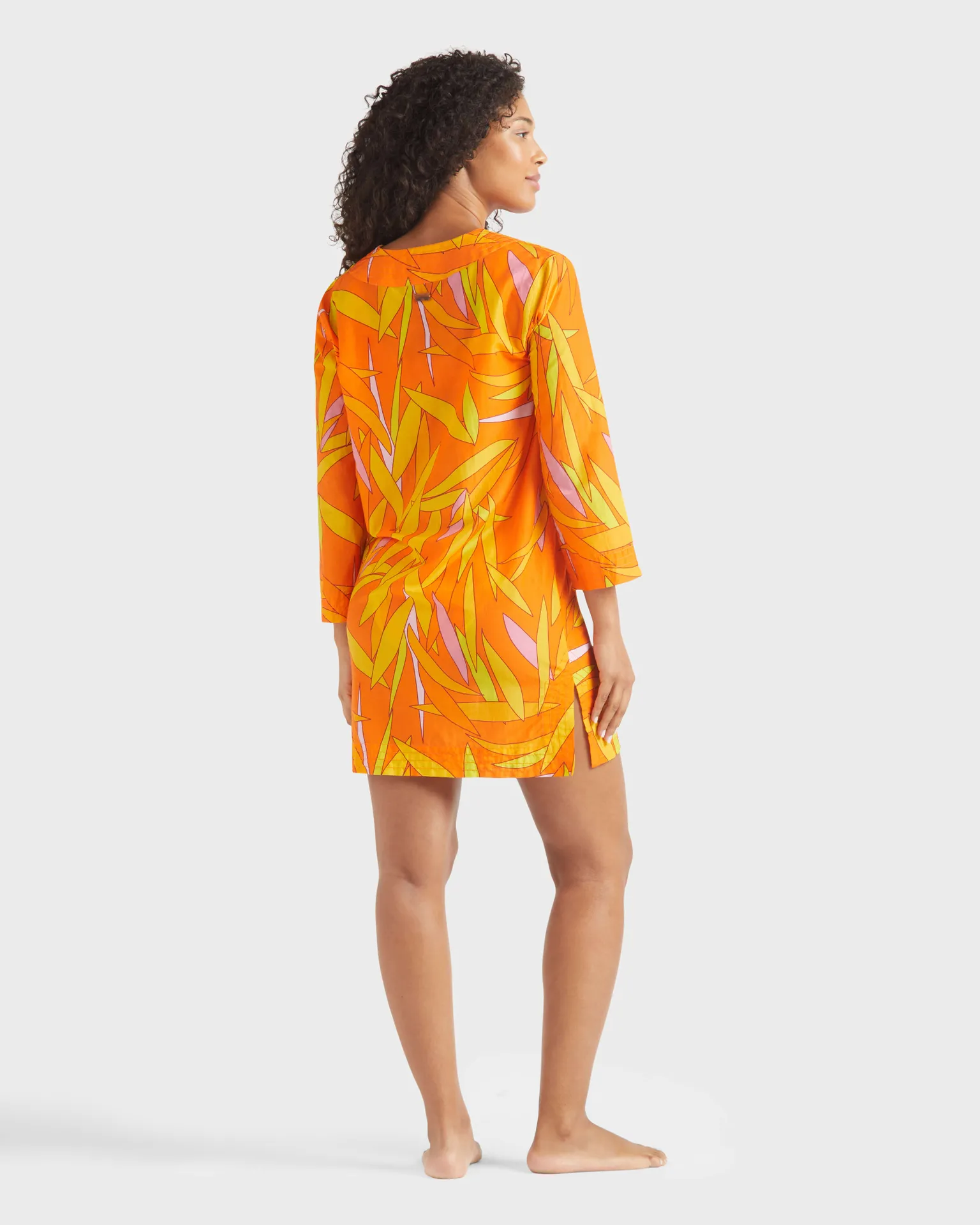 Vilebrequin - Madrague Kaftan Aus Baumwolle Und Seide Für Damen - Kaftan - Lucille - Orange - Größe M – Bild 3