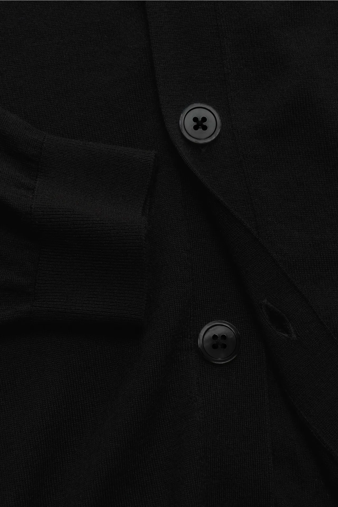 von Braun - Herren - Merino Cardigan schwarz – Bild 3