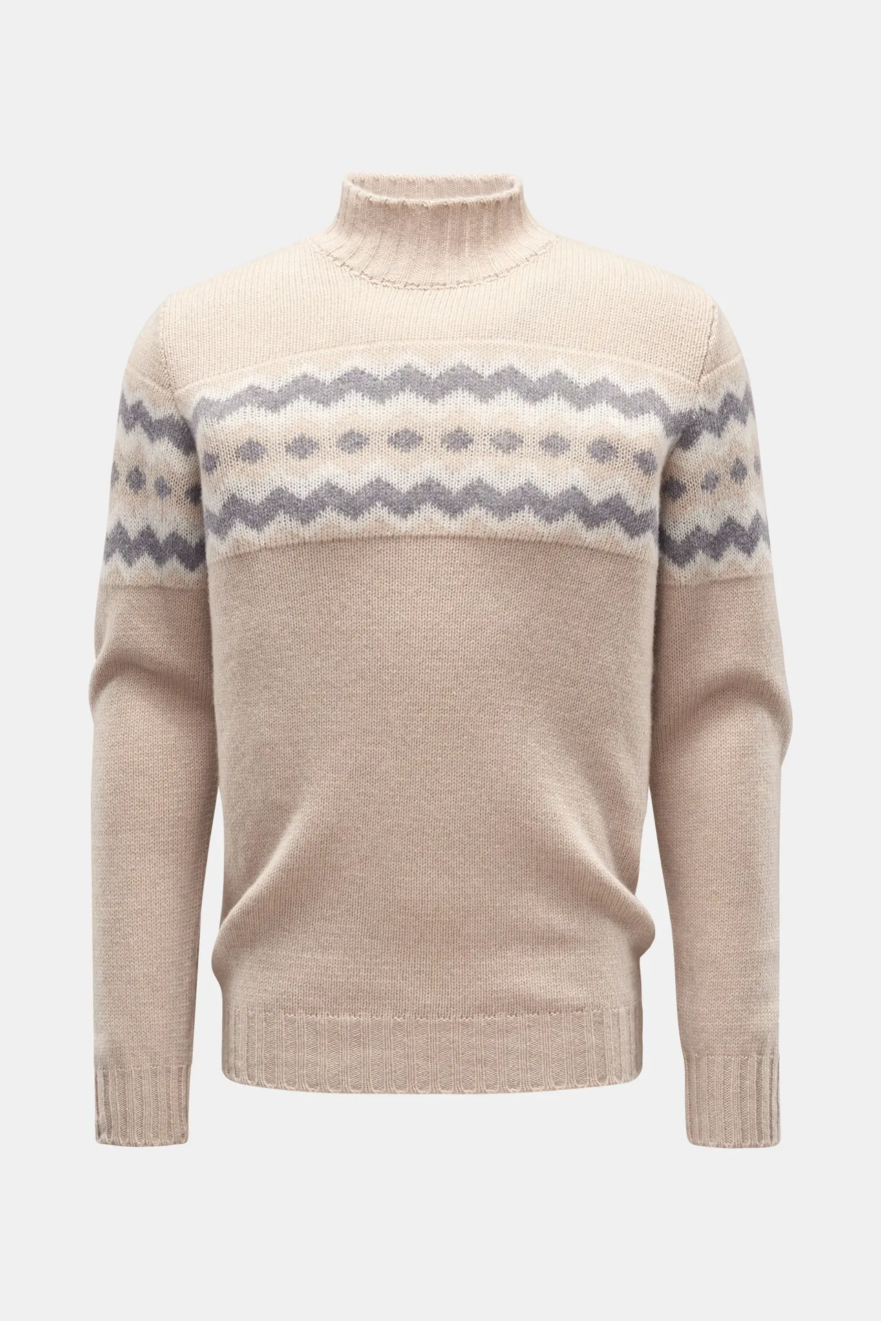von Braun - Herren - Cashmere Pullover beige/grau von Braun - Herren - Cashmere Pullover beige/grau