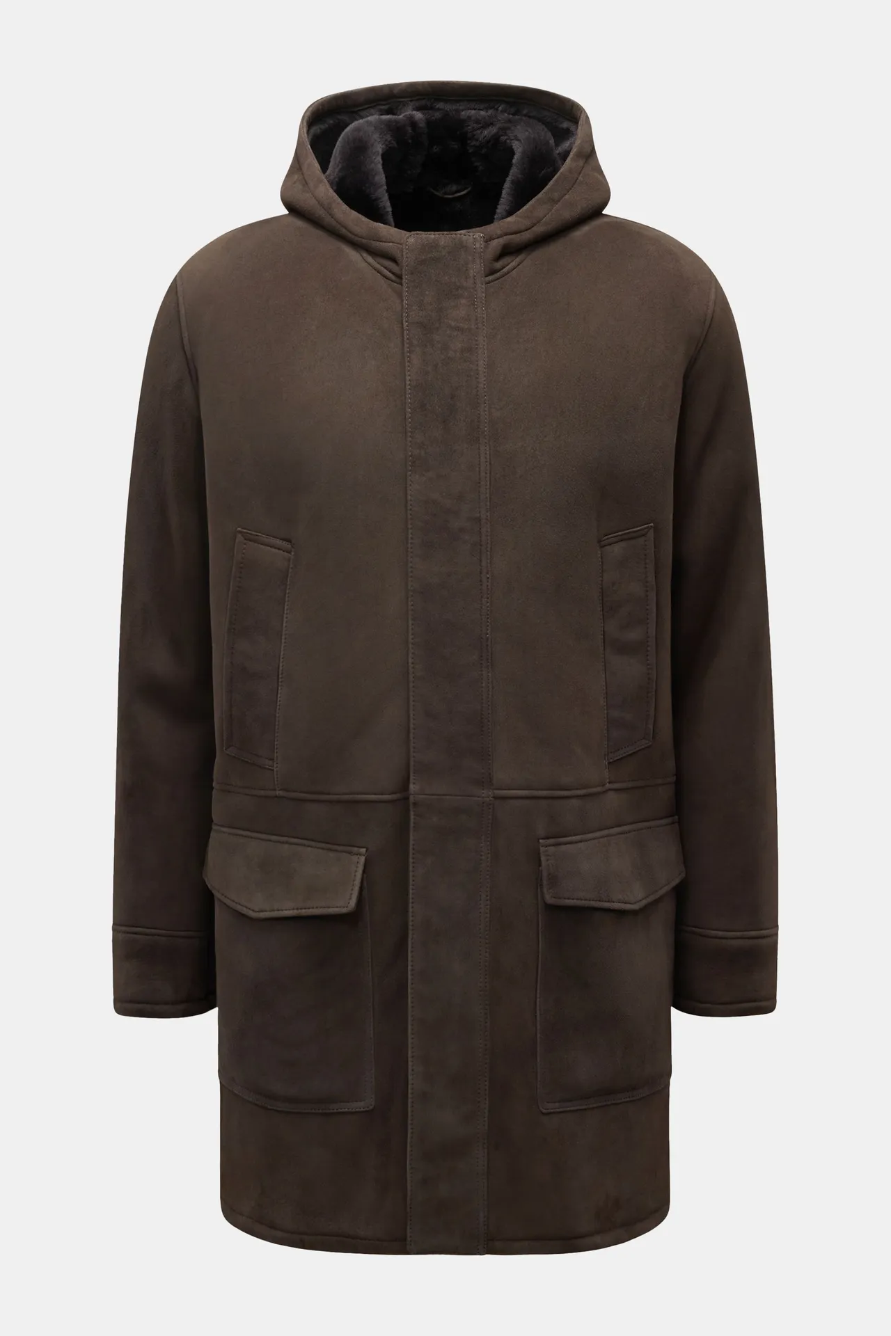 Arma - Herren - Lammfellmantel %27Mias%27 dunkelbraun Arma - Herren - Lammfellmantel %27Mias%27 dunkelbraun