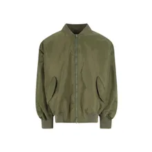 Hed Mayner - Green Nylon Zip Jacket With Ribbed Details - Größe L - green Hed Mayner - Green Nylon Zip Jacket With Ribbed Details - Größe L - green